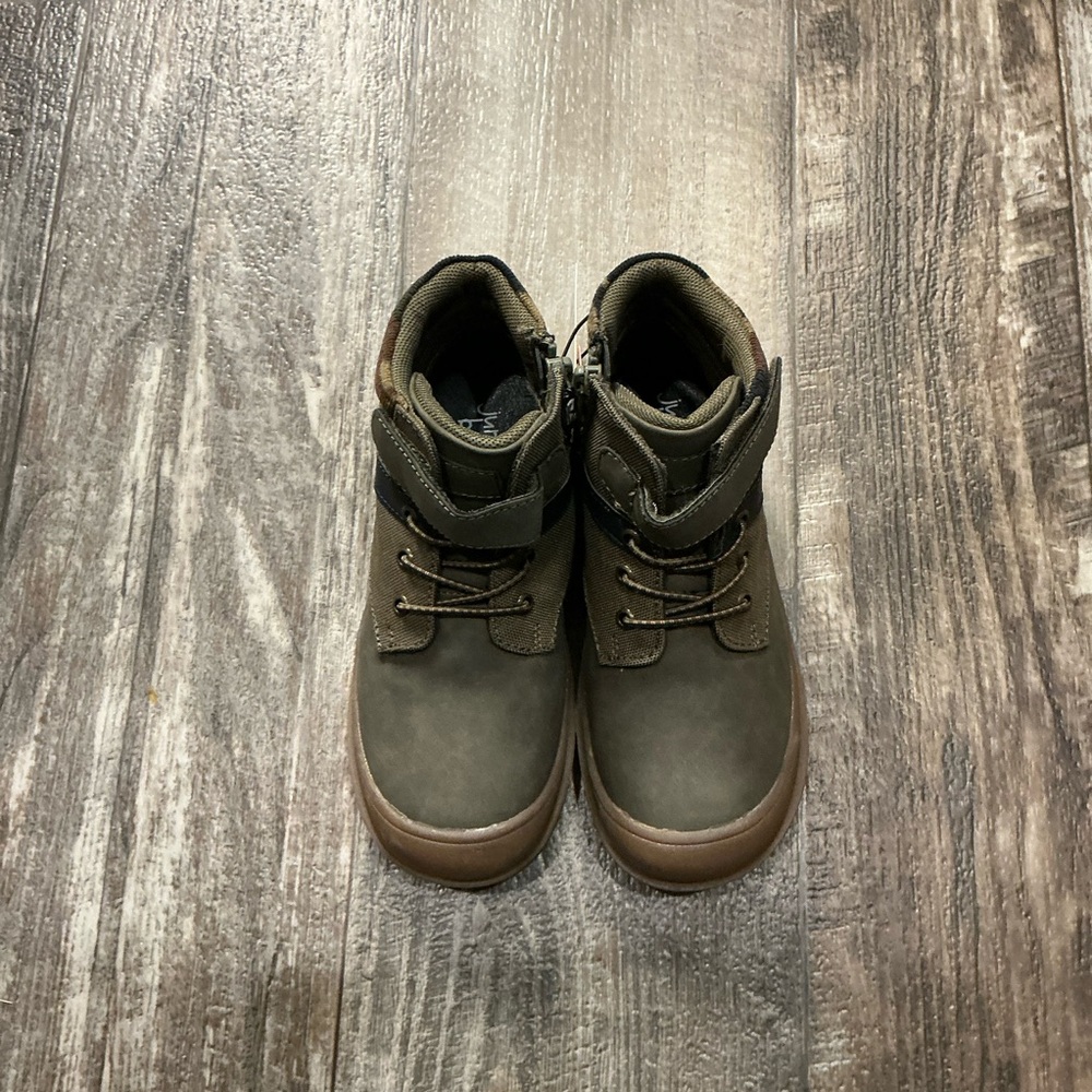 Jumping Beans Olive and Tan Kids Boots Size 11 - Picture 5 of 12